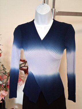 2 for $45 High Quality Knit Cardigan V Neck Sweater - Soft Knitwear - Blue 6